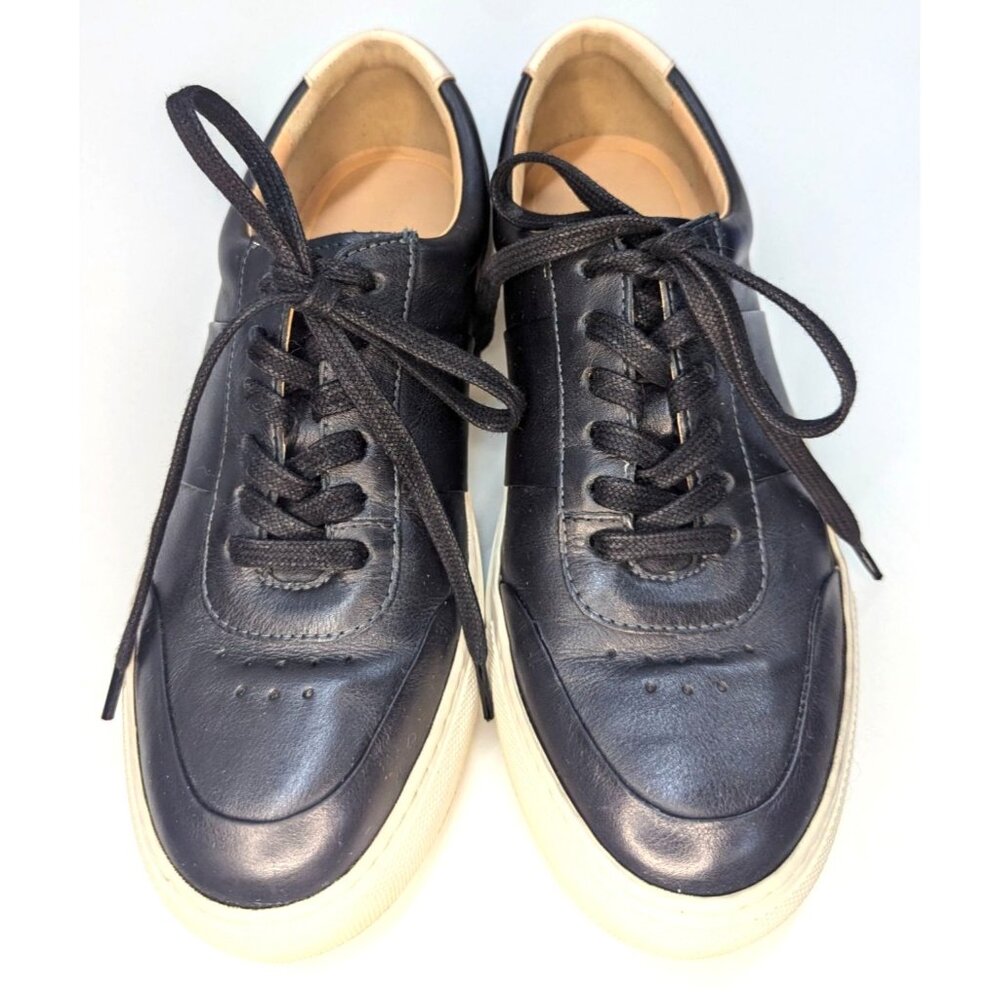 Moral Code Kady Black Leather Woman's Sneaker Sz 8